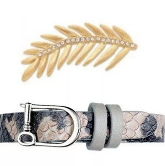 New Leather Keep Collective Gray Snake Bracelet Watchband BUY 3+ for DISCOUNT - Picture 3 of 7